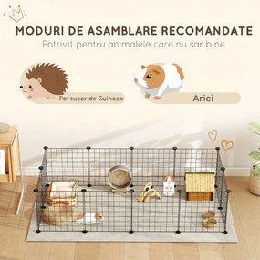 PawHut, tarc modular pentru animale, 35x35cm, negru | Aosom Romania