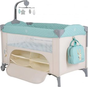 Patut pliant transformabil in tarc copii NOVOKIDS™ Indiana NEST, 62X125 cm, 2 Niveluri, Jucarie Carusel muzical, Fermoar acces lateral, Geanta bebe,
