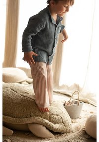 Fotoliu puf pentru copii verde/crem Mrs. Turtle – Lorena Canals