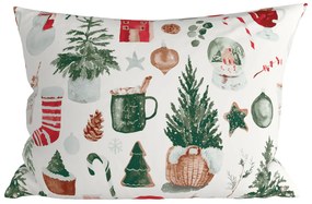 Set de 2 huse decorative pentru perna MAGIC CHRISTMAS 50x70 cm, alba