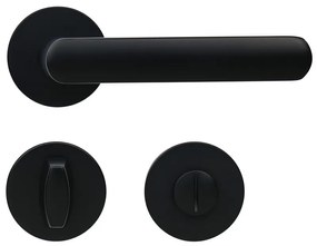 Baterii Como din aluminiu - rozeta WC, negru