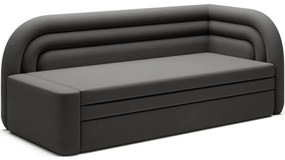 Canapea taupe extensibilă/cu spațiu de depozitare cu tapițerie din catifea cu colț pe partea dreaptă 223 cm Fabillo – ELTAP