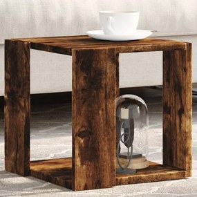 vidaXL Măsuță de cafea, stejar fumuriu, 32x32x30 cm, lemn prelucrat