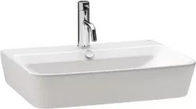 Lavoar pe blat Gala Emma Square dreptunghiular alb lucios 60 cm GAL2701001