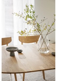 Masă de dining natural rotundă extensibilă din lemn masiv de stejar ø 120 cm Filippa – Rowico