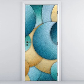 Fototapet pentru ușă - Abstract cercuri (95x205cm)