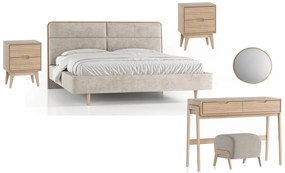 Set dormitor Brooklyn, Lemn Masiv, Stejar