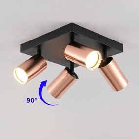 Immax NEO 08304L - Corp de iluminat tip spot PUNTO 4xGU10/9W/230V aur roz