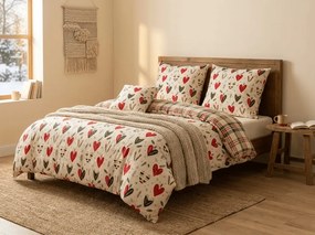 Lenjerie cocolino NORDIC HEARTS colorata Dimensiune lenjerie de pat: 2 buc 70 x 90 cm | 200 x 220 cm