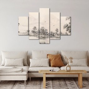 Tablou - Vintage peisaj desen peisaj (150x105 cm)