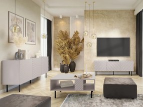 Set mobilier living Grotzi I (Cașmir + Negru) . 1105951