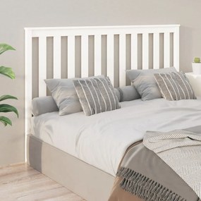 818526 vidaXL Tăblie de pat, alb, 156x6x101 cm, lemn masiv de pin