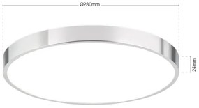 Plafonieră Orion DL 7-657/28 LED BULLY LED/28W/230V d. 28 cm crom lucios