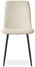 Set de masa 1 + 4, masa CITY 110x75 cm stejar artisan + scaun de masa crem RIFT cu picioare negre