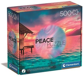 Colorat Paradise Puzzle 500 piese Apus de soare de Peace Clementoni