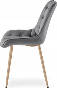 Gri scaun bucatarie BERA din catifea