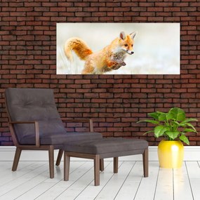 Tablou - Vulpe care sare (120x50 cm)