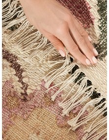 Covor tip traversă crem țesut manual din iută 80x200 cm Roya Violette – Elle Decoration