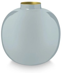 Vază decorativă rotundă metalică 23cm Light Blue