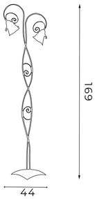 Lampadar KOKARDA 2xE14/60W/230V