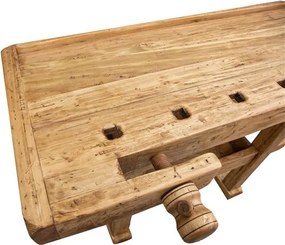 Banc de tamplar, L126 69 H90 cm, natur antic, lemn masiv