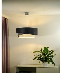 Lustră pe cablu Duolla KOBO 1xE27/15W/230V d. 45 cm antracit/gri/alb