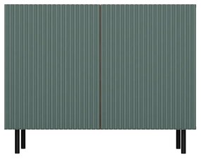 COM512 - Comoda 100 cm, cu raft pentru dormitor, living, dining: Maro-Verde