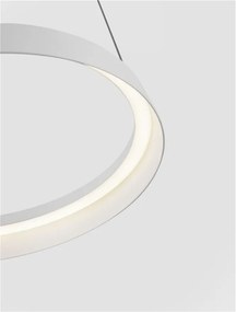 Lustra LED suspendata design modern circular ORMI alba D-45cm
