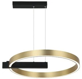 Lustra LED dimabila design modern Fendi negru, auriu