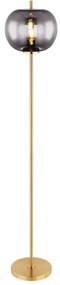 Lampadar, lampa de podea design modern Blacky I negru mat, alama