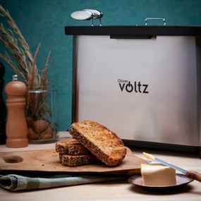 Prajitor de paine multifunctional 4in1 Oliver Voltz OV51015R, 1700 W, 240 x 225 mm, Functie gratar, cuptor, grill, Otel inoxidabil/Negru