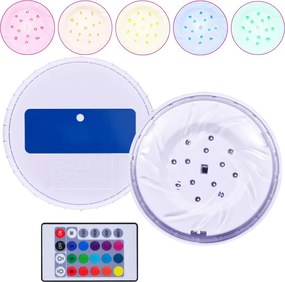 vidaXL Lampă LED plutitoare de piscină, cu telecomandă, multicolor