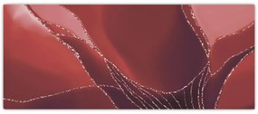 Tablou - Floare abstractă roșie N⁰2 (120x50 cm)