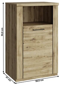 Cabinet DORSI 1D, stejar Navarra