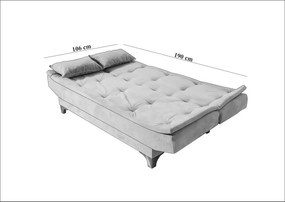 Canapea extensibilă Kelebek Anthracite