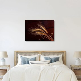 Tablou pe sticlă - Spic în prim plan (70x50 cm)