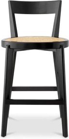 Scaun de bar LUX design clasic Alvear negru, ratan