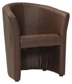 Fotoliu piele ecologica maro/wenge TM-1, 67x60x76