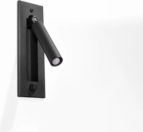 Aplică de perete neagră din metal Chimery – Sollux