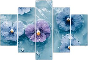 Tablou - Violete în apă (150x105 cm)