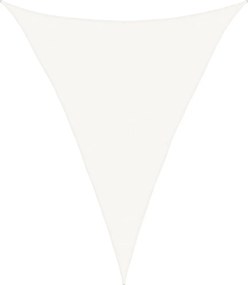 vidaXL Pânză parasolar, alb, 5x7x7 m, HDPE, 160 g/m²