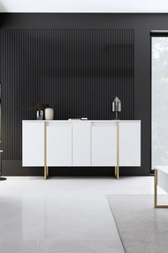 Set mobila sufragerie Luxe Alb 160x35x80 cm