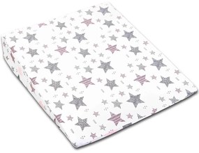 Perna antireflux XXL cu husa detasabila din bumbac 70x58 cm Kidizi All Pink Stars