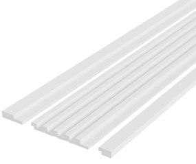 Panou riflaj decorativ 3D din polimer rigid, model Moon - 12.2x1.2x250 cm