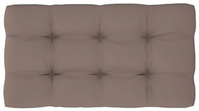 Canapea de mijloc de gradina din paleti, alb, lemn pin tratat Gri taupe, canapea de mijloc, Alb, 1