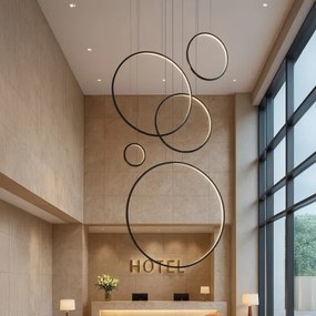 Lustră suspendată pe cablu SATURNO LED, 100 W, 230 V, negru