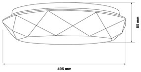 Plafonieră LED dimabilă GALAXY LED/72W/230V 3000-6000K IP44 + telecomandă