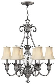 Lustră pe lanț Hinkley HK-PLANT7-PL PLANTATION 7xE14/40W/230V argintiu