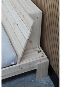 Pat matrimonial în culoare naturală din lemn de pin cu somieră 140x200 cm Layers – Karup Design