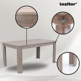 Set de masă Lola 4+1 stejar negru-York